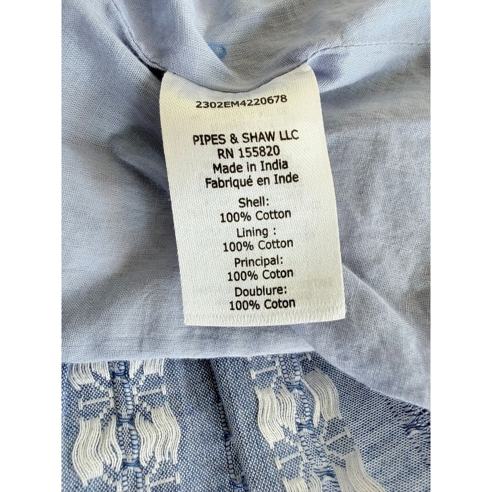Veronica Beard Espie Smocked Mini Dress Medium Cotton Boho Prairie Cottagecore - Picture 10 of 10